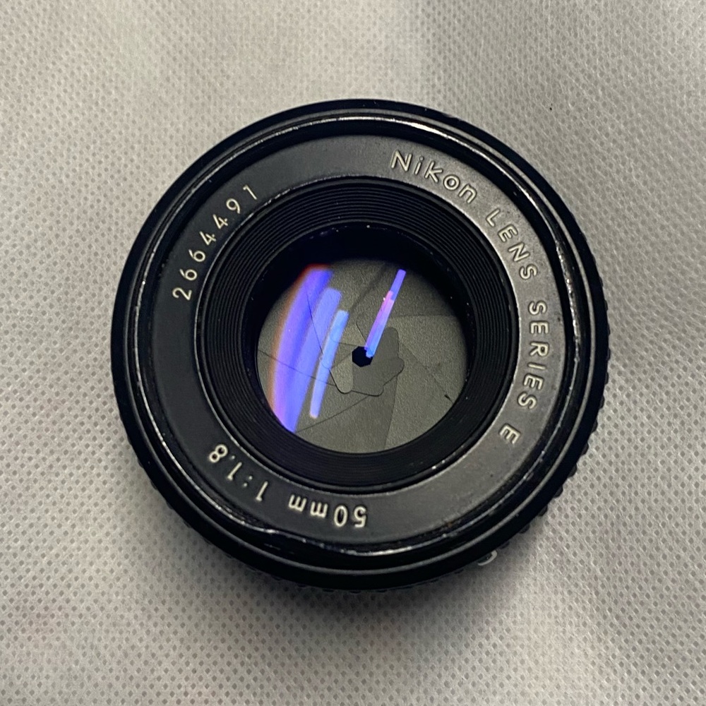 Nikon 50mm lens 1.8 f-stop (manual)